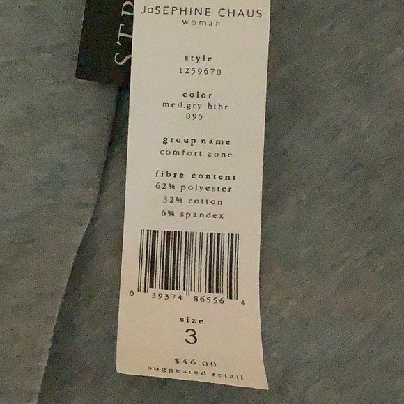 Josephine Chaus W grey stretchshirt sz3 - Picture 2 of 8